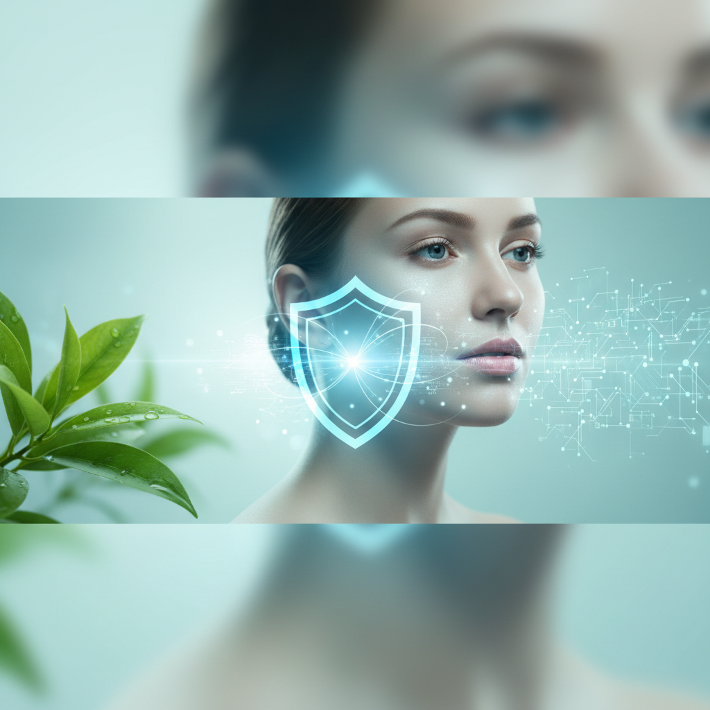 صورة رئيسية توضّح موضوع المقال: أسرار البشرة الصحية: كيف تحمي بشرتك من التلوث الرقمي والبيئي؟