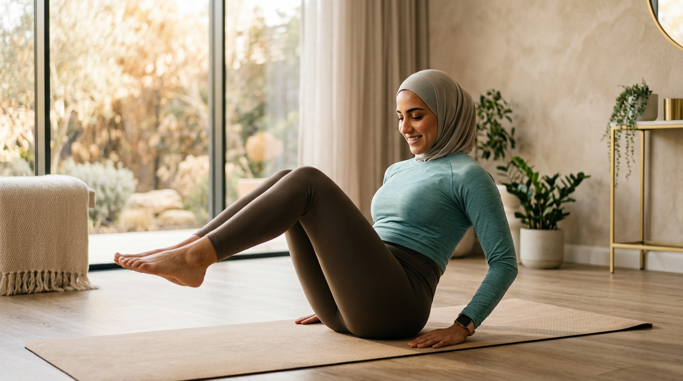 صورة رئيسية توضّح موضوع المقال: تمارين لشد البطن: دليلكِ الشامل لعضلات قوية ومشدودة