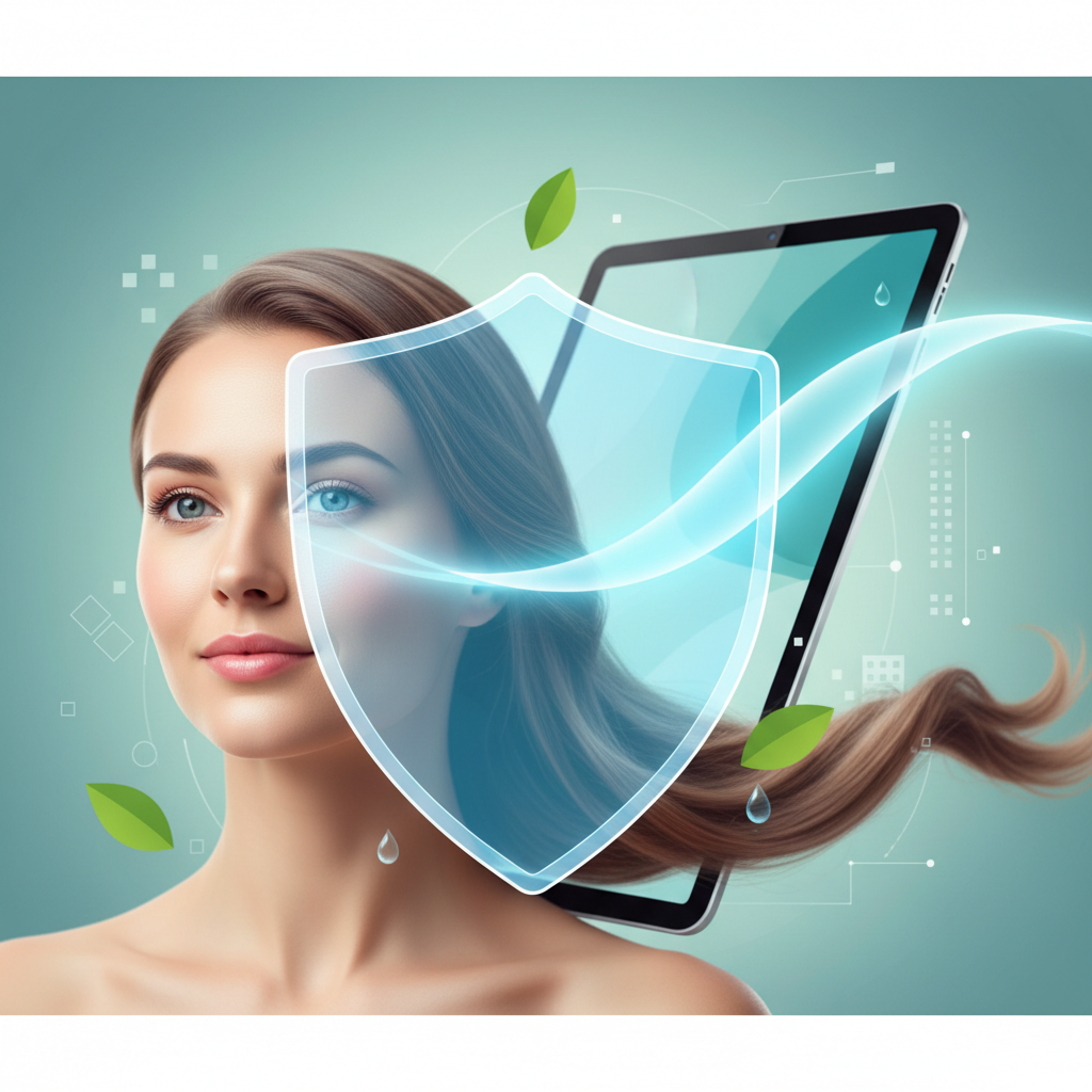 صورة رئيسية توضّح موضوع المقال: الجمال الرقمي: حماية بشرتك وشعرك من تأثير الشاشات الزرقاء